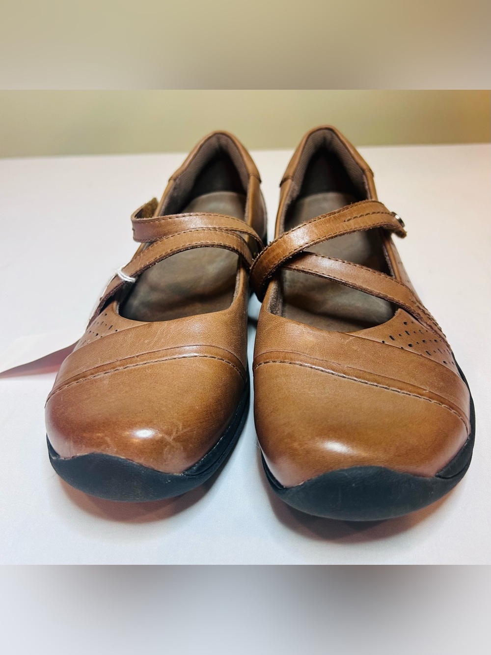 Earth Originals Kara-Galilei Womens Mary Jane Shoes Dose 7.5w Almond Leather NEW